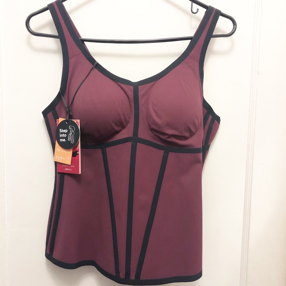 Honey Love LiftWear BodySculpt Tank Size-XL Colors Maroon & Black